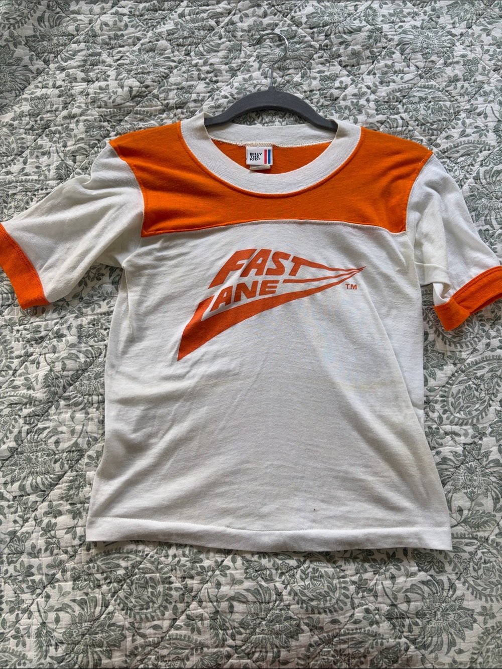 1980’s Billy The Kid Orange & White Graphic Tee